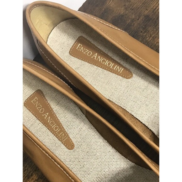Enzo Angiolini Liberty Womens Tan Leather Slip On Casual Loafers Size 8.5N - Picture 5 of 11